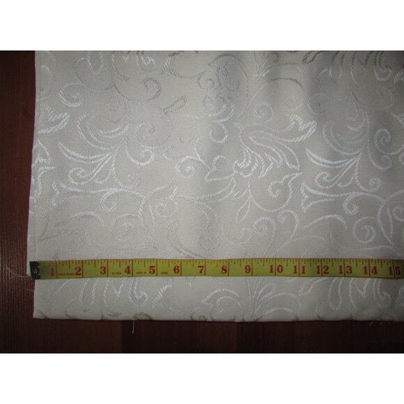 Jacquard Fabric - Creamy Off White - 74" x 100" - Picture 1 of 16